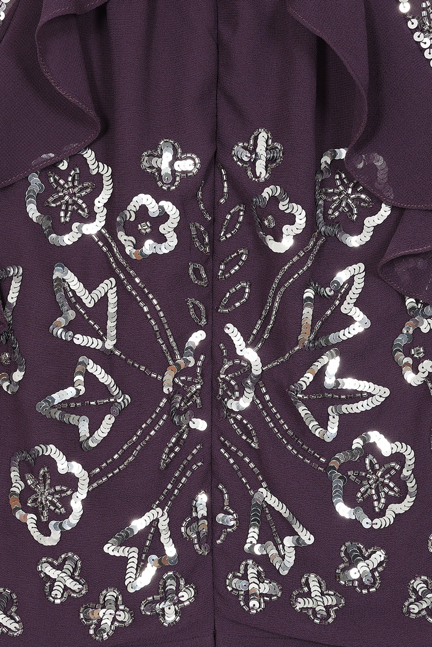Maura Purple Embellished Maxi Dress