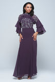 Maura Purple Embellished Maxi Dress