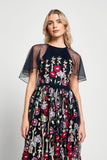 Meadow Navy Floral Embroidered Maxi Dress