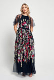Meadow Navy Floral Embroidered Maxi Dress