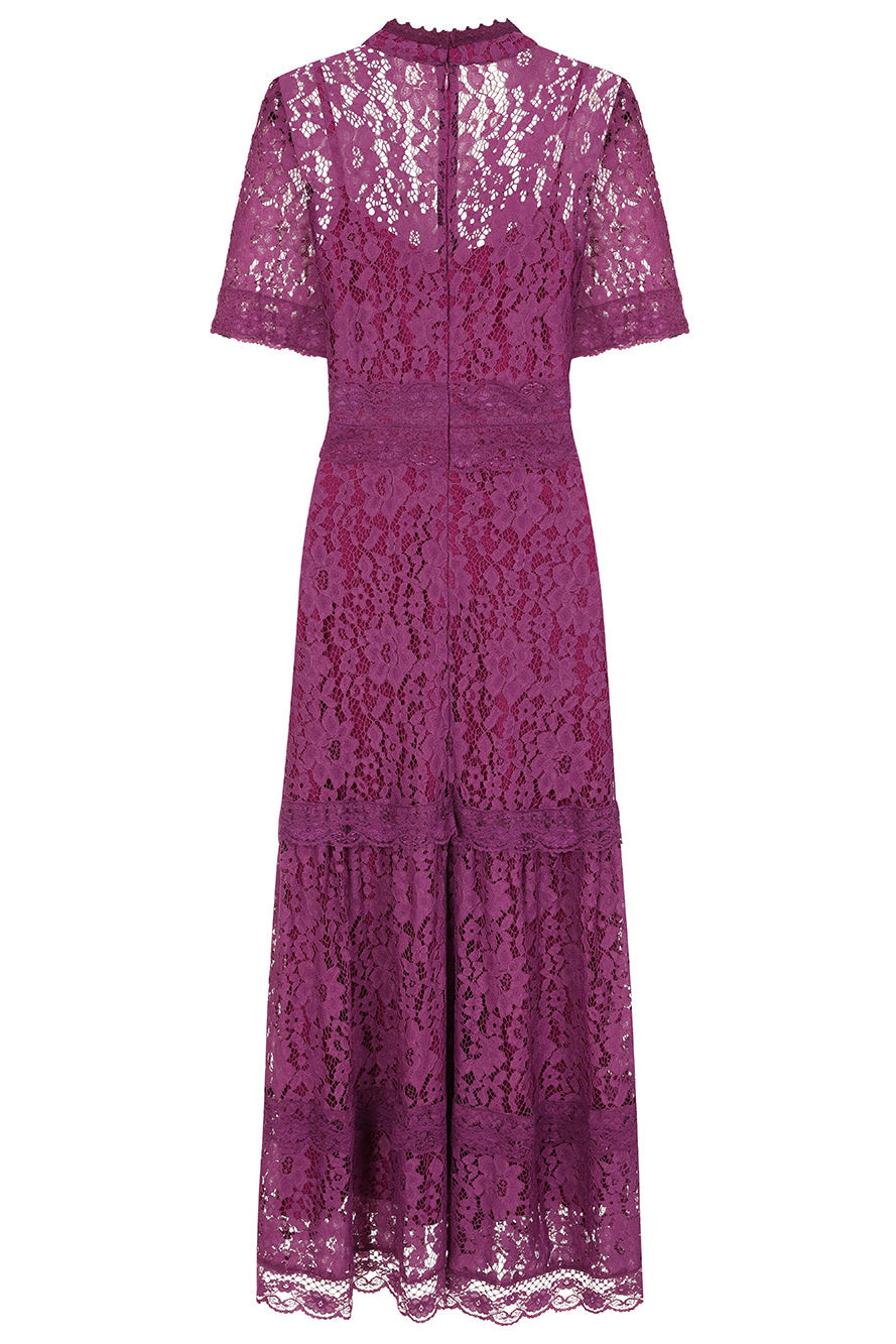 Mila Purple Lace Maxi Dress 