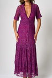 Mila Purple Lace Maxi Dress