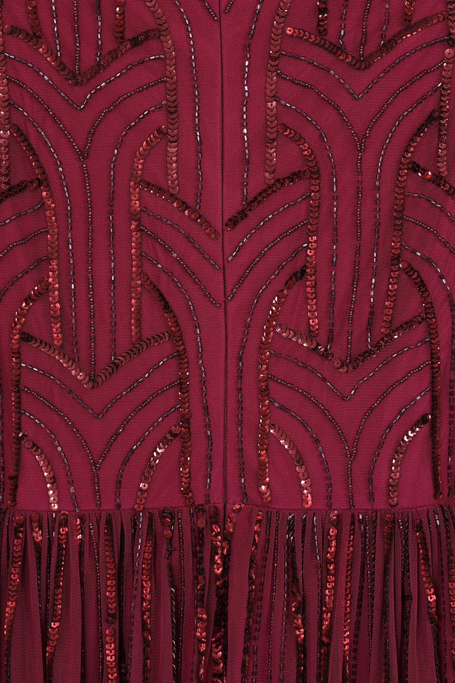 Natalia Berry Embellished Maxi Dress