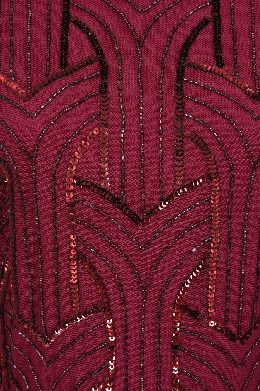 Natalia Berry Embellished Maxi Dress