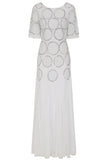 Norma White Embellished Maxi Dress 
