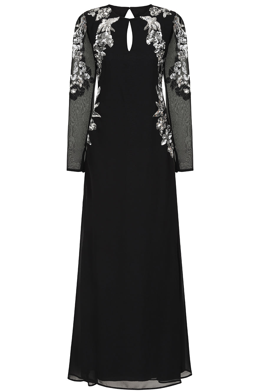 Nyx Black Embellished Maxi Dress