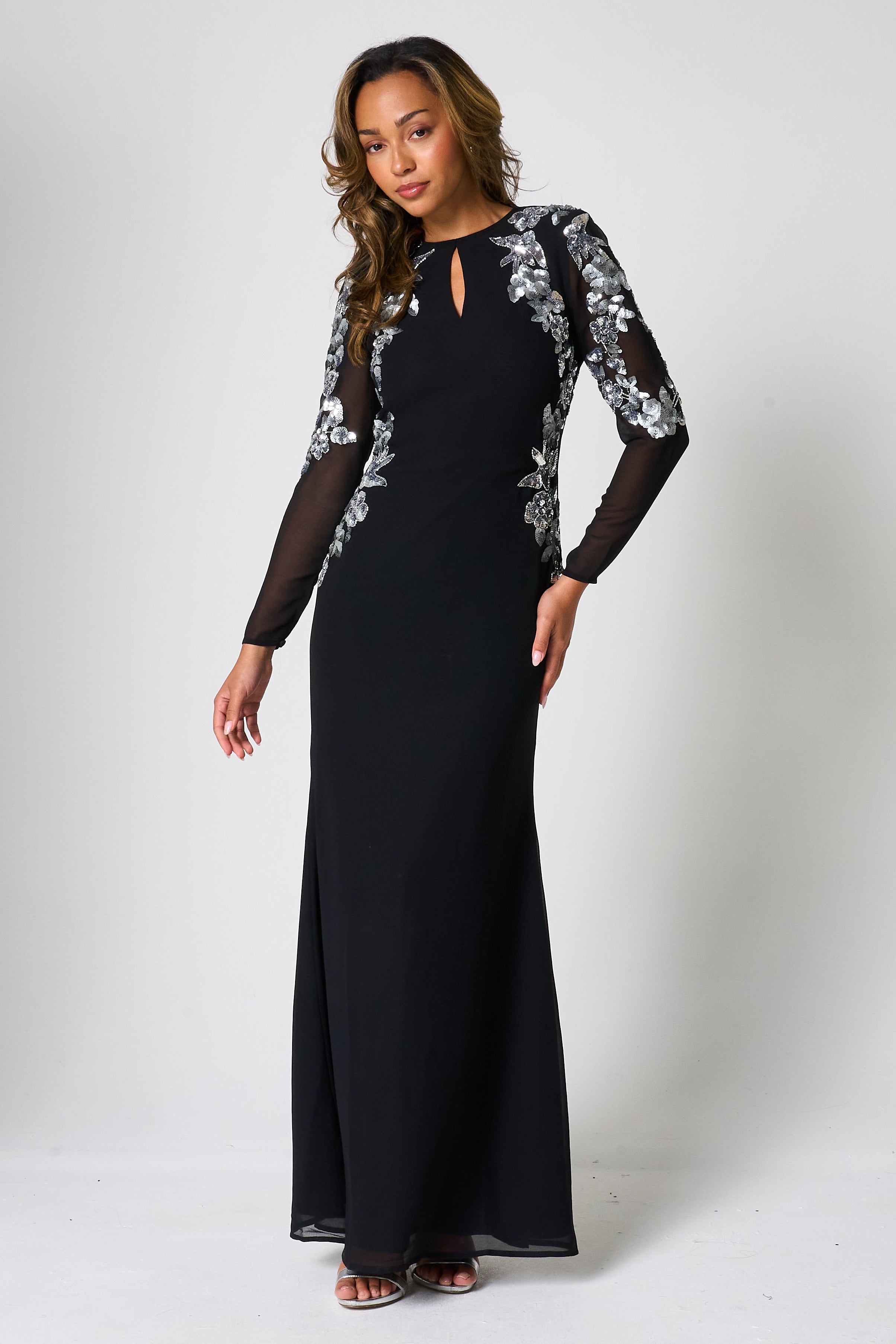 Nyx Black Embellished Maxi Dress