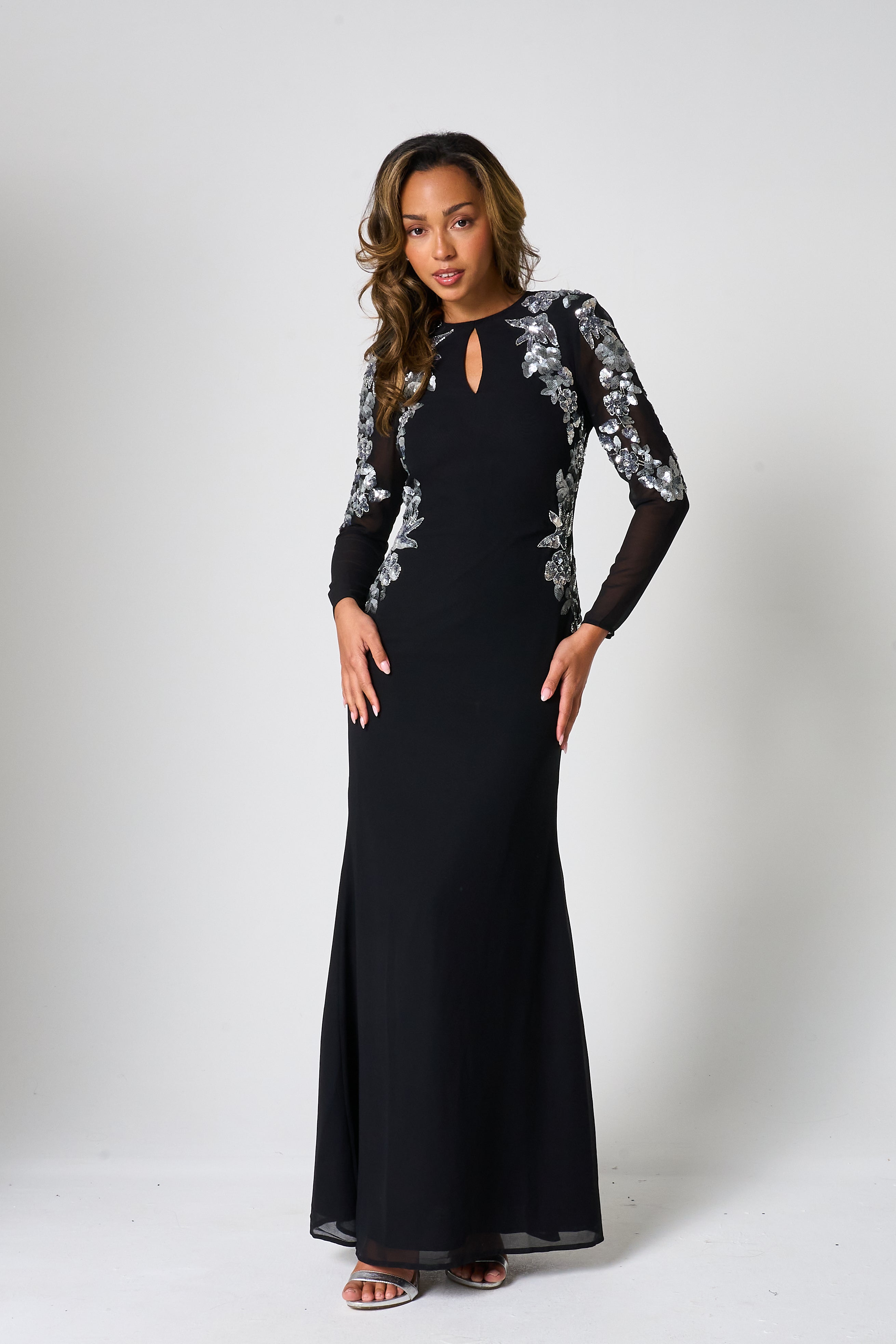Nyx Black Embellished Maxi Dress