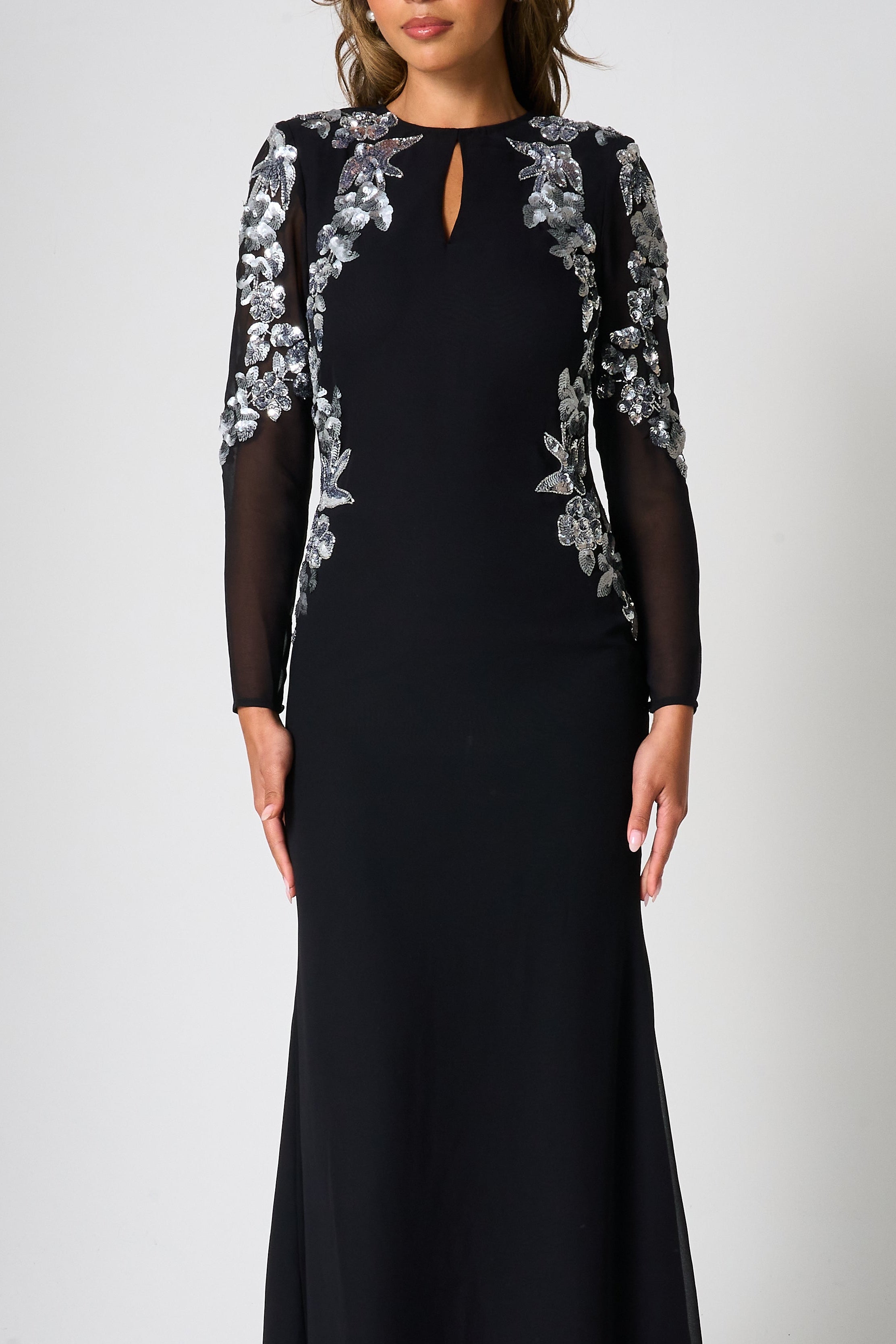 Nyx Black Embellished Maxi Dress
