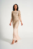 Odette Embellished Maxi Dress - Nude