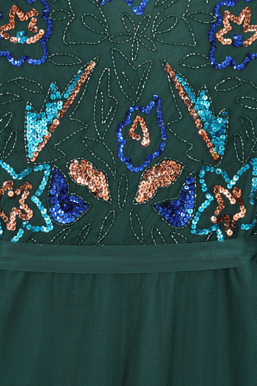 Paula Green Embellished Midi Dress