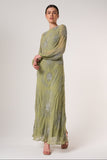 Phoebe Sage Green Floral Embellished Maxi Dress