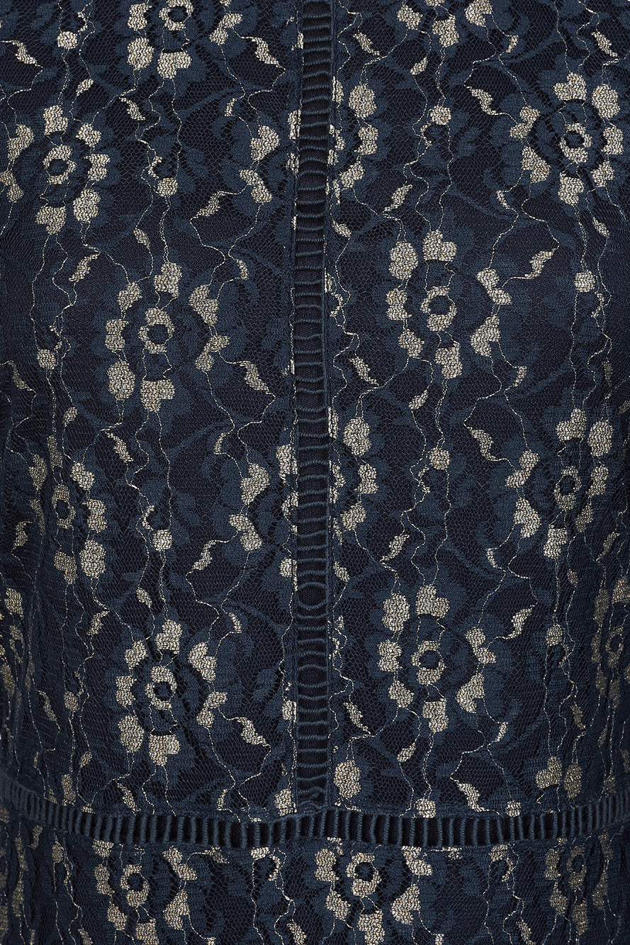 Raina Navy Lace Midi Dress
