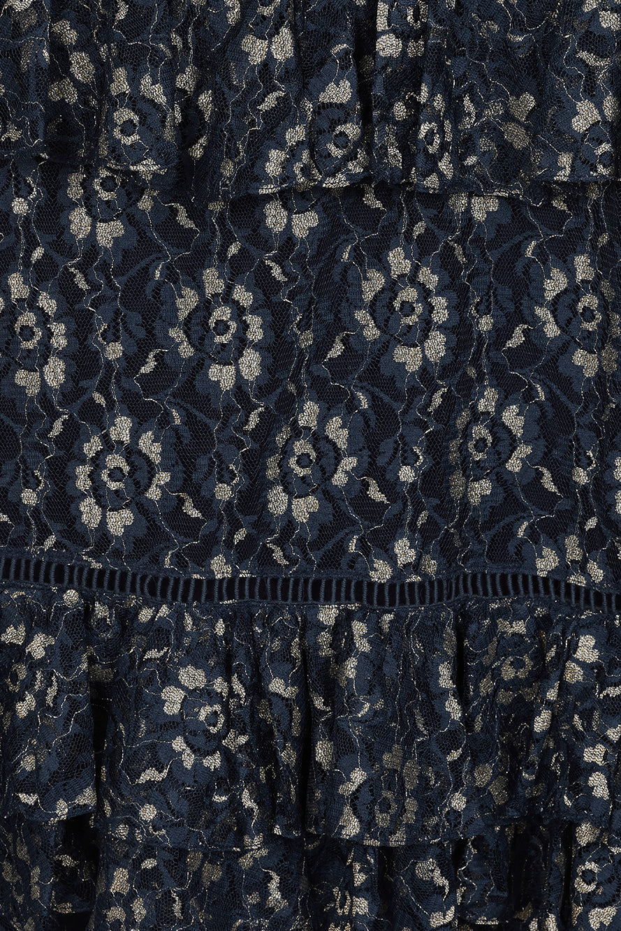 Raina Navy Lace Midi Dress