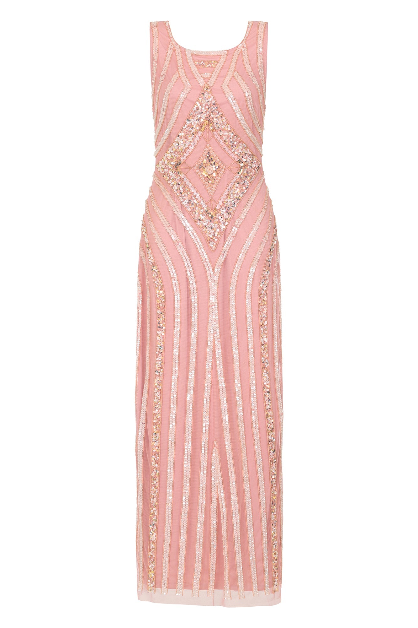 Rita Blush Embellished Maxi Dress