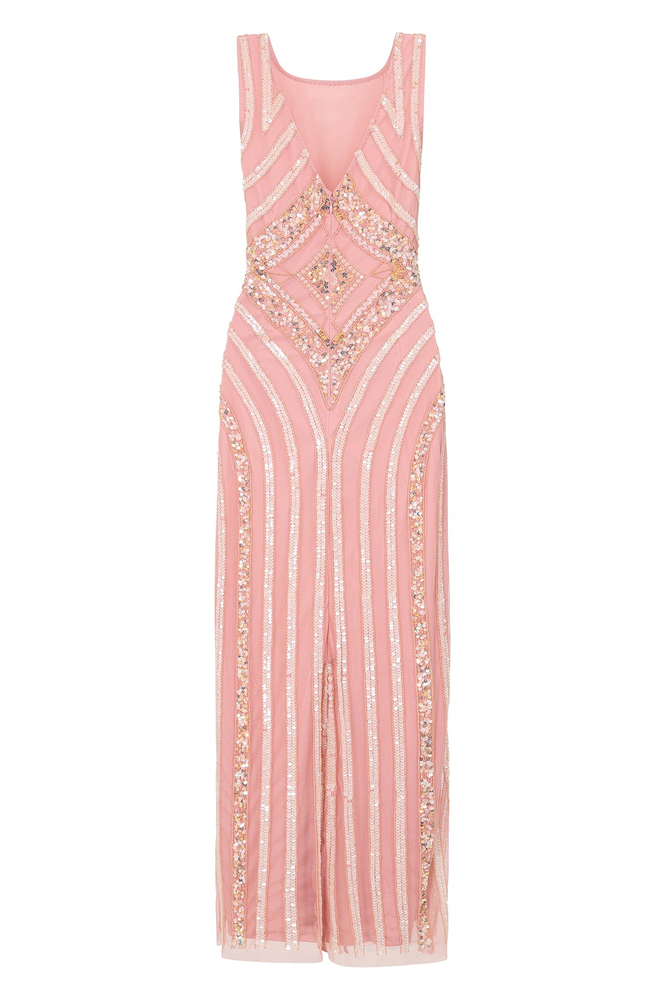 Rita Blush Embellished Maxi Dress