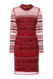 Rowan Embellished Dress - Red