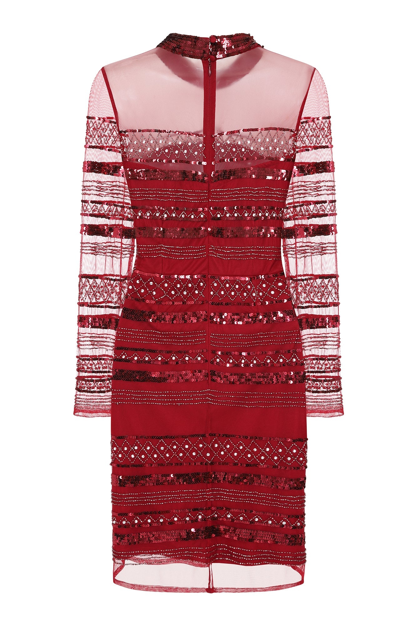 Rowan Embellished Dress - Red