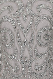 Roxie Embellished Shift Dress - Silver