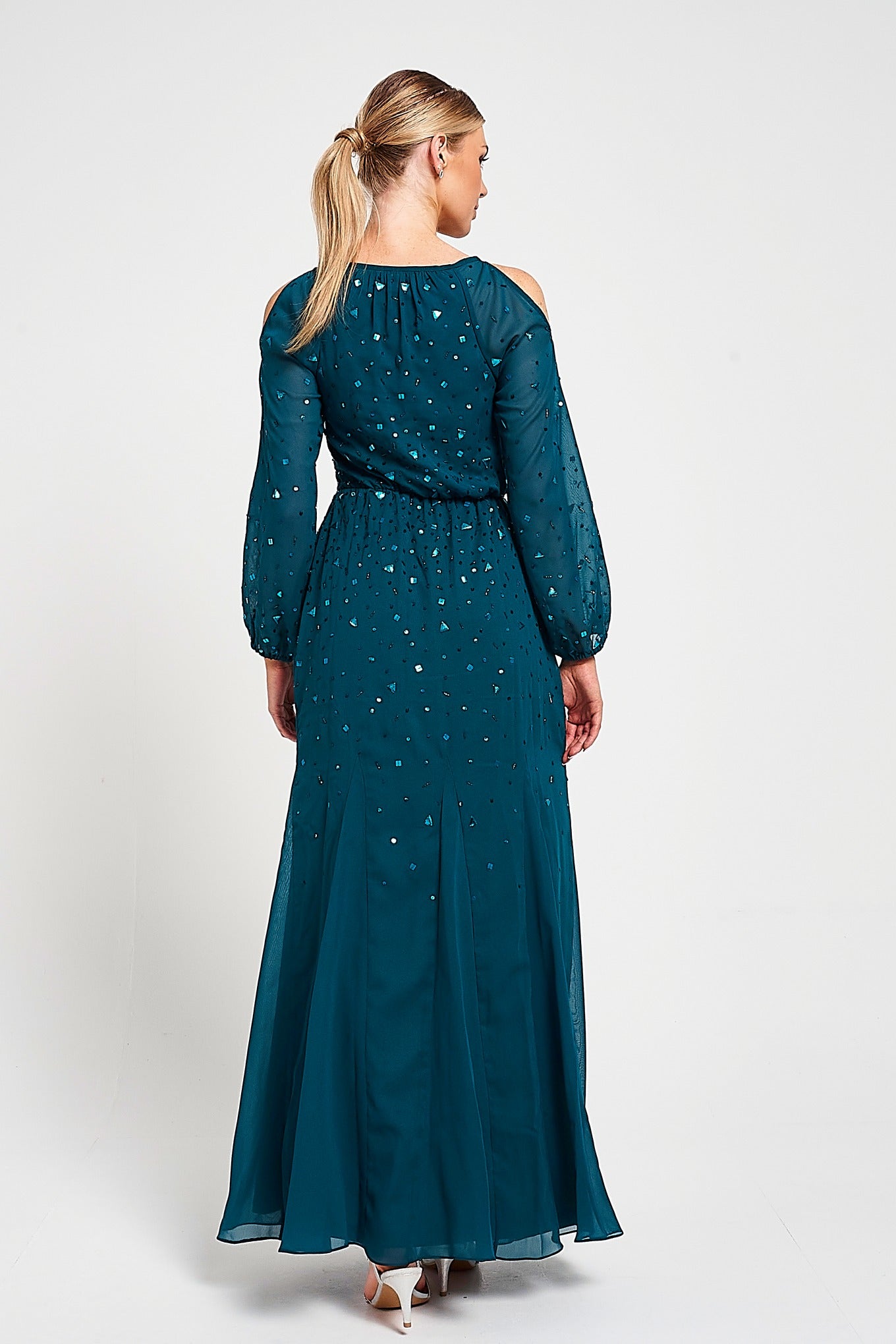 Ruth Green Embellished Maxi Dress 