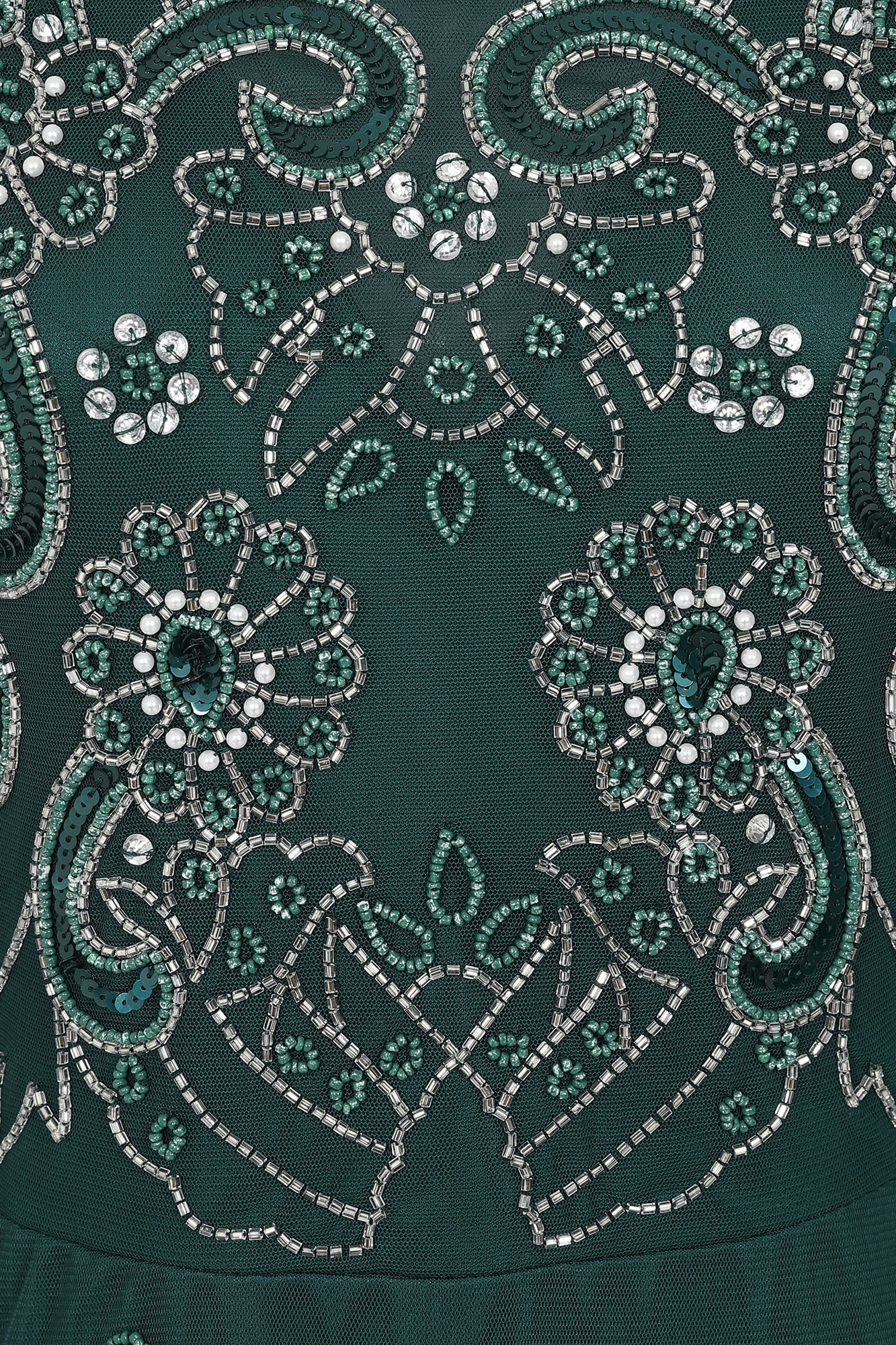 Sabina Embellished Maxi Dress - Alpine Green