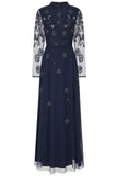 Sabina Embellished Maxi Dress -  Navy