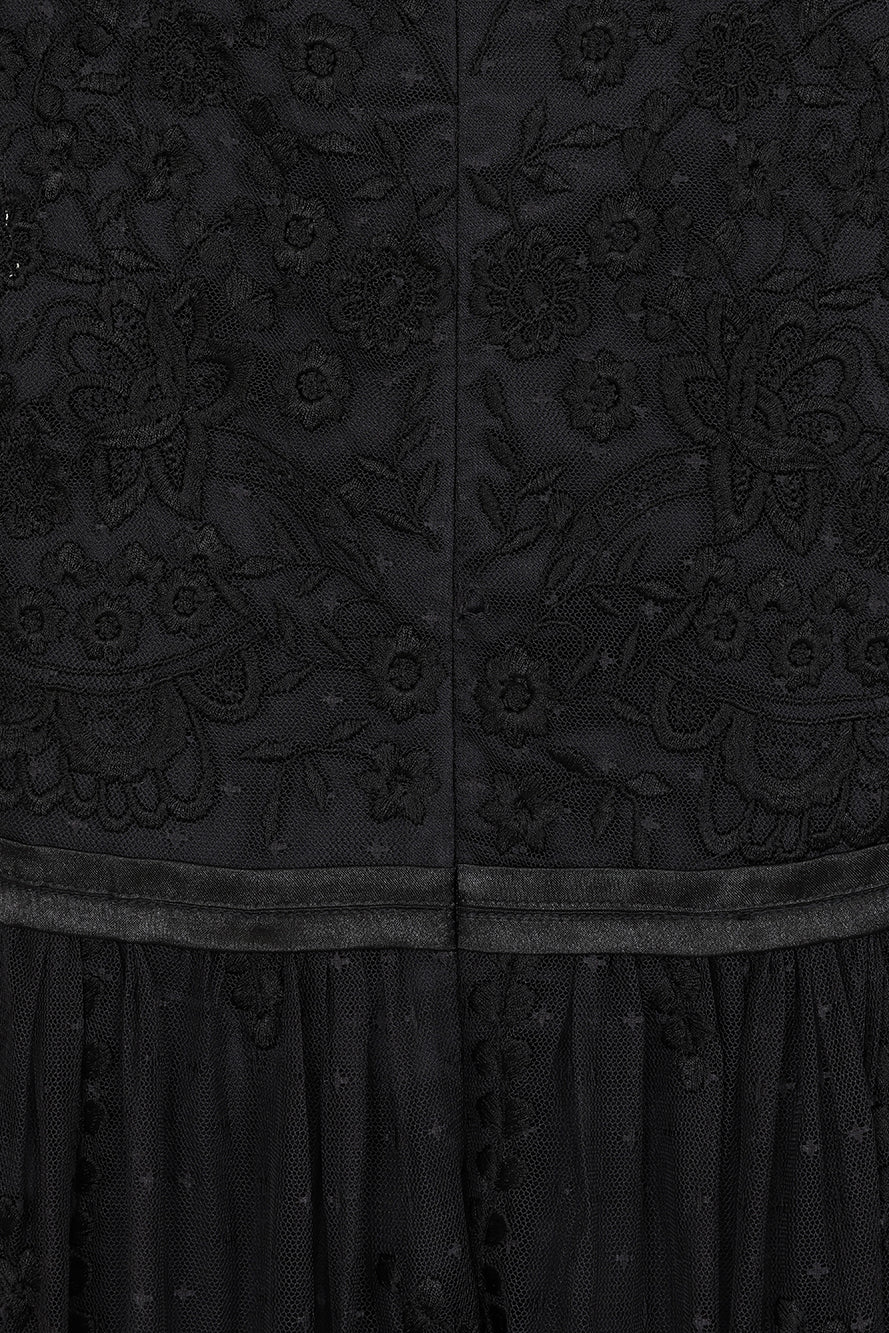 Sinead Black Lace Maxi Dress