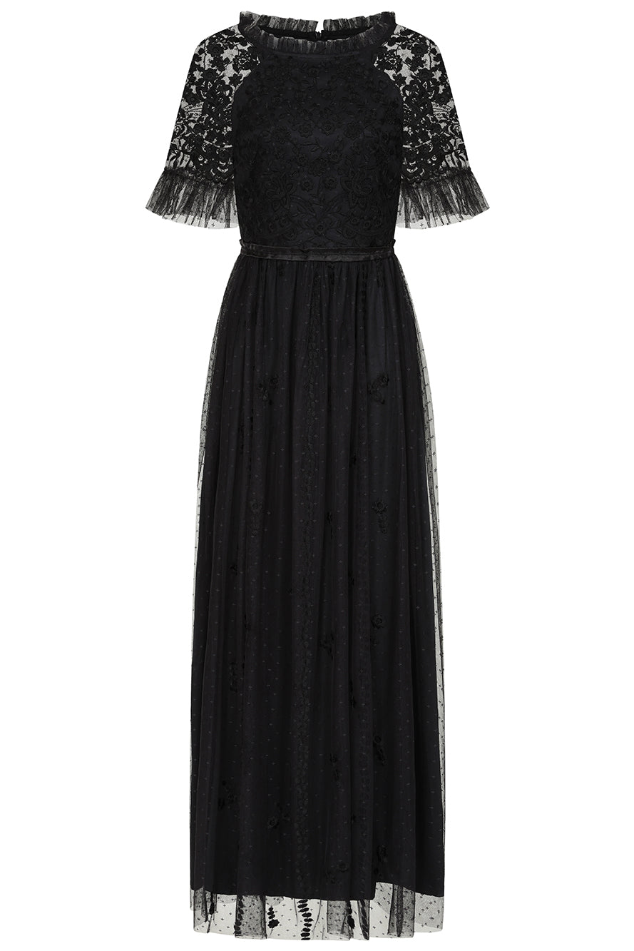 Sinead Black Lace Maxi Dress