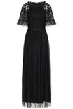 Sinead Black Lace Maxi Dress