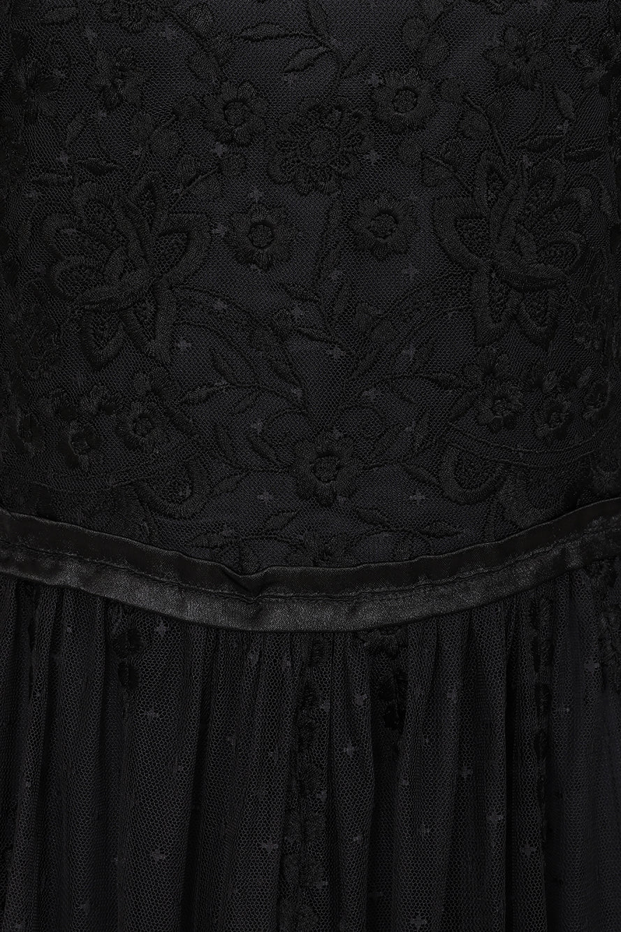 Sinead Black Lace Maxi Dress