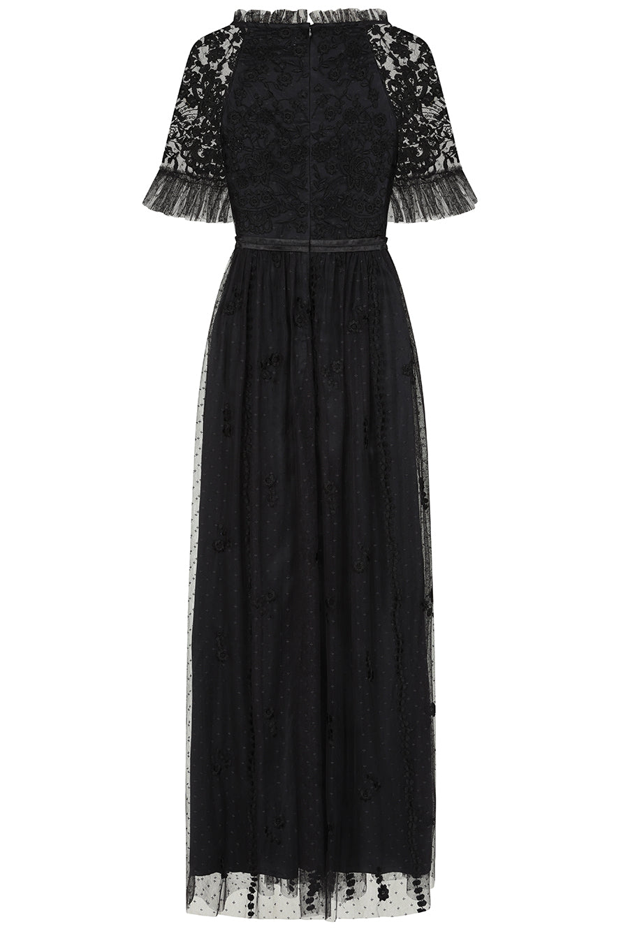 Sinead Black Lace Maxi Dress