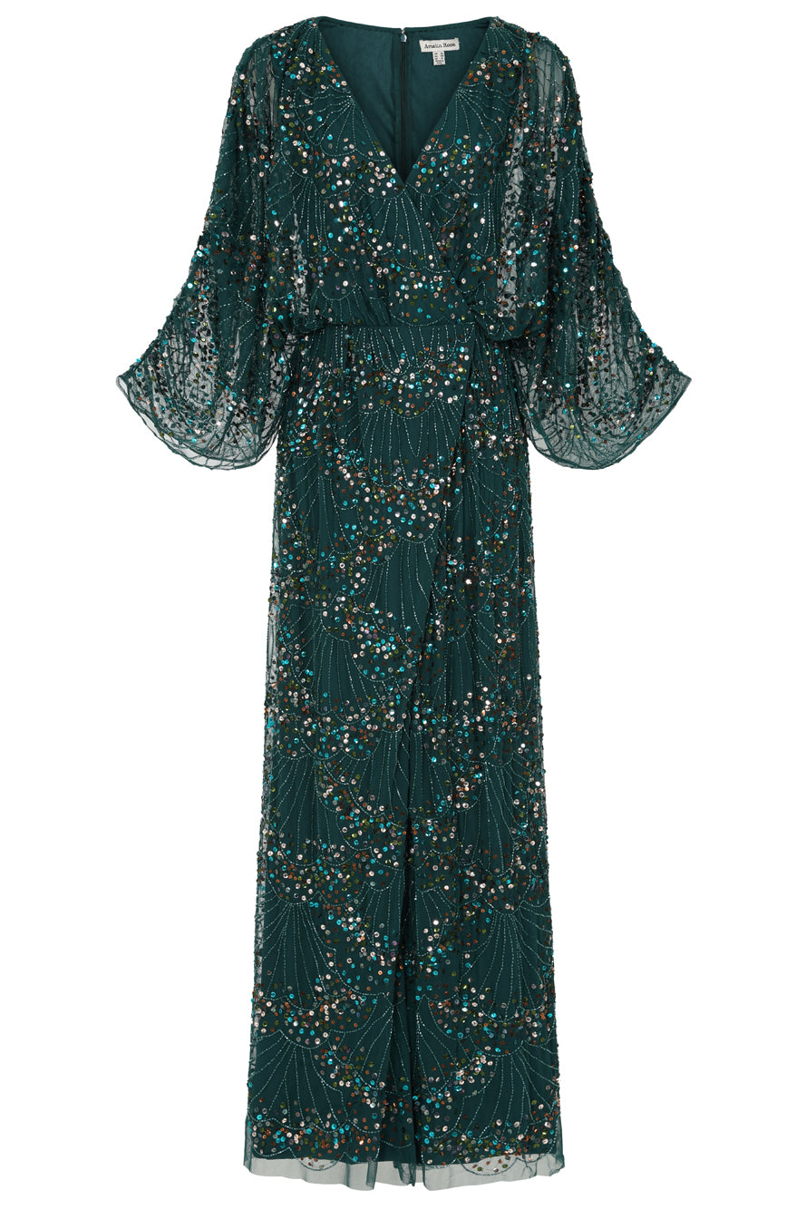 Sylvia Green Sequin Maxi Dress 