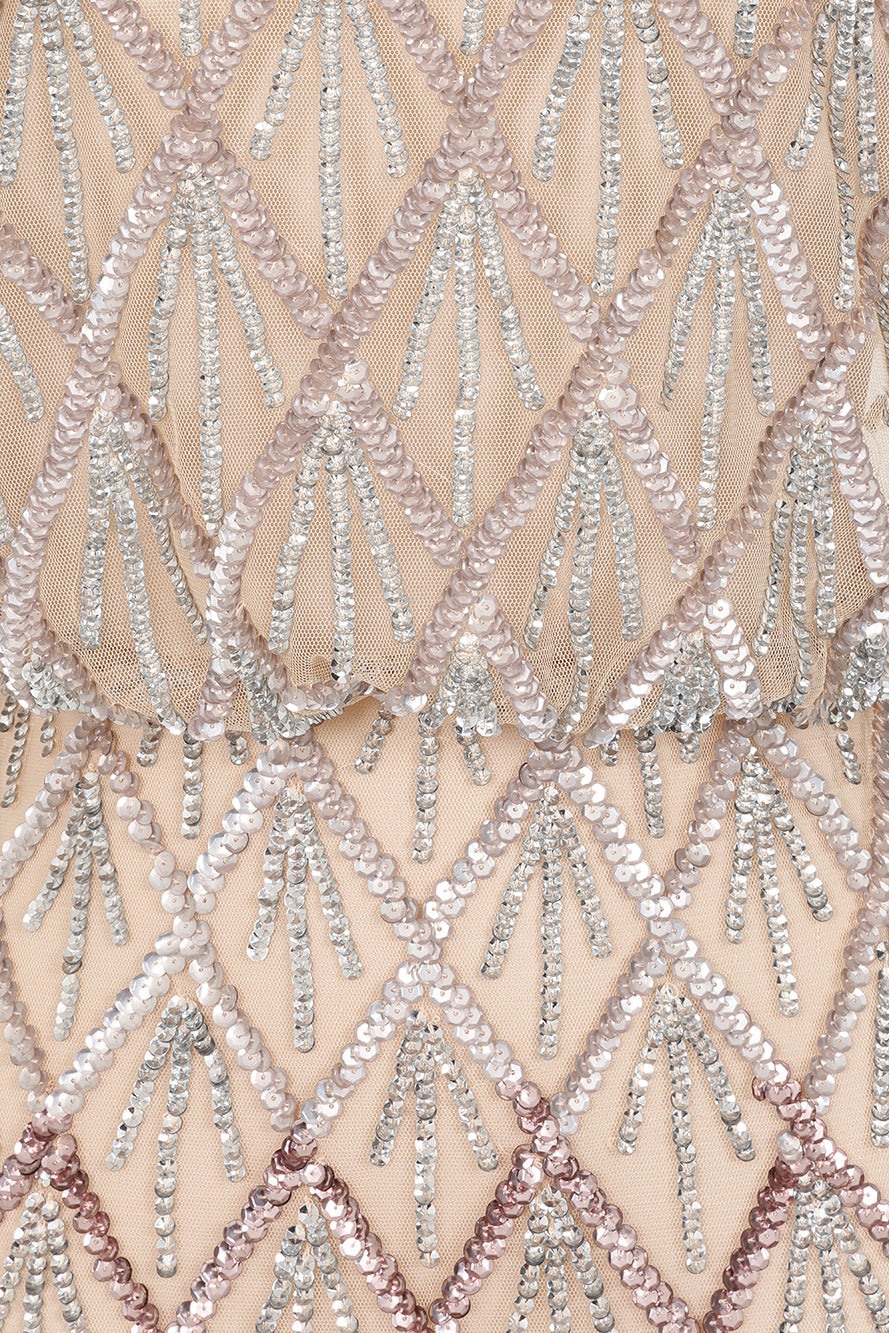 Theodora Embellished One Shoulder Maxi Dress
