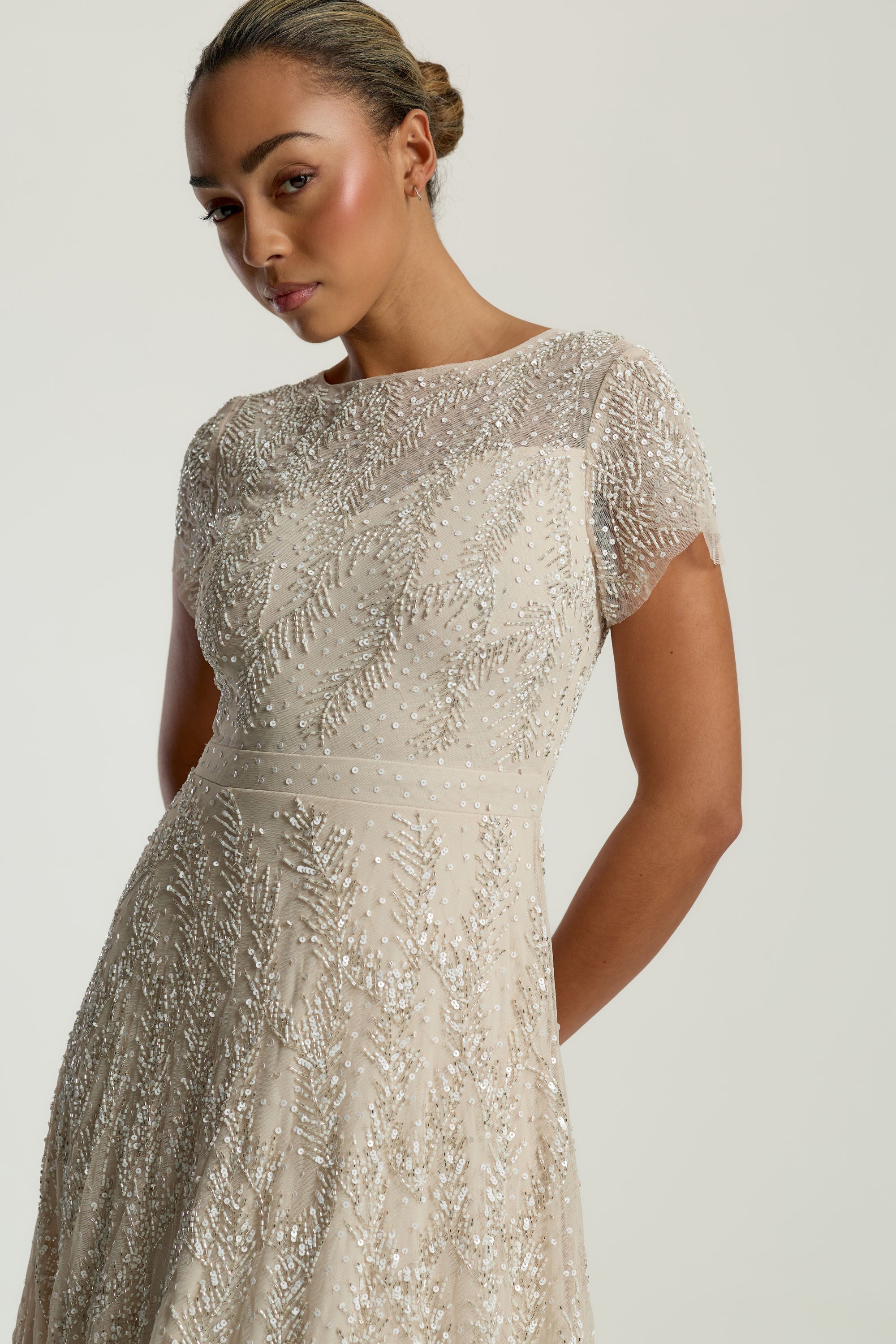 Thirza Sheer Bliss Embellished Maxi Dress