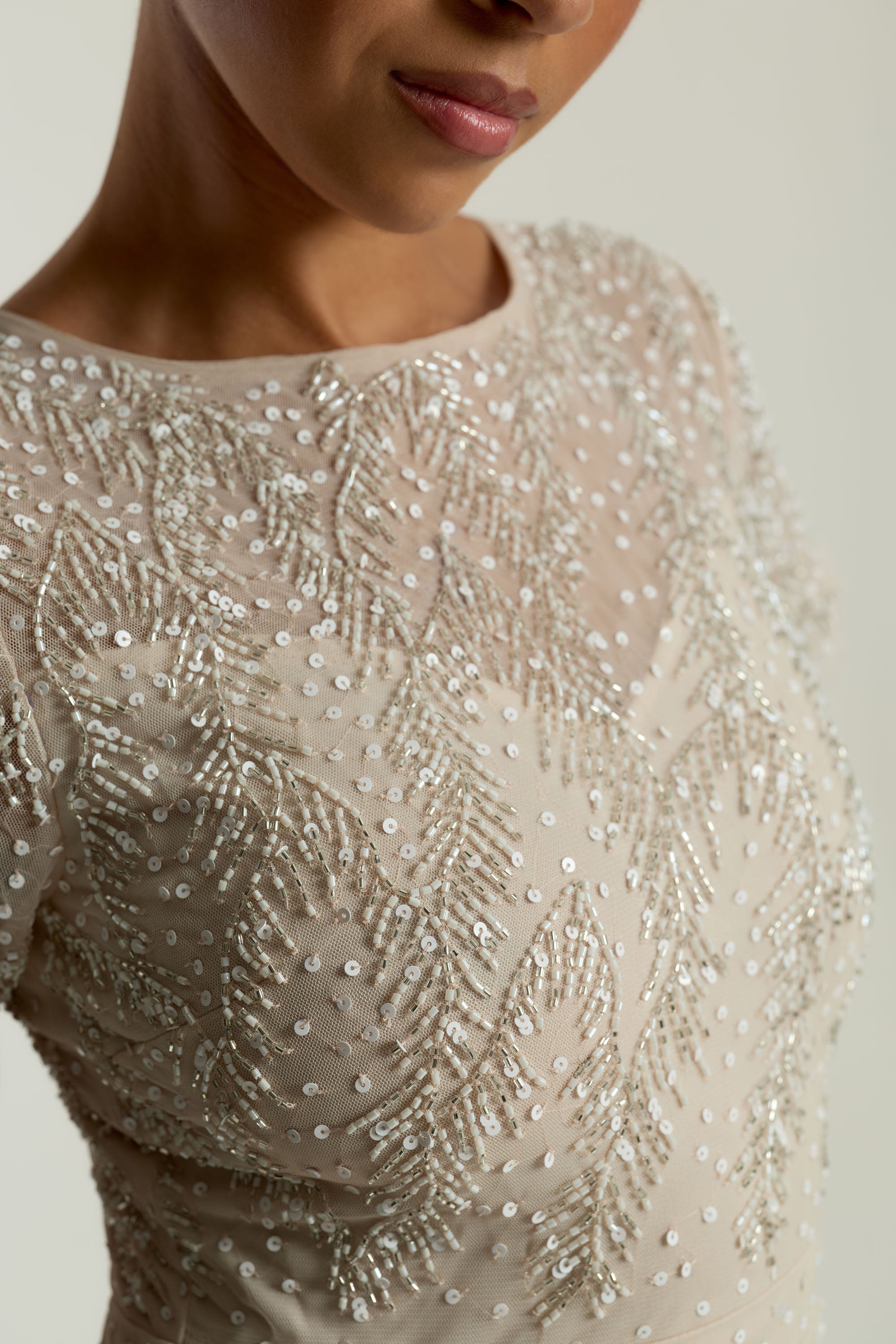 Thirza Sheer Bliss Embellished Maxi Dress