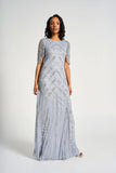 Titania Cloud Blue Embellished Maxi Dress