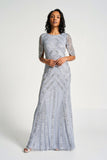 Titania Cloud Blue Embellished Maxi Dress