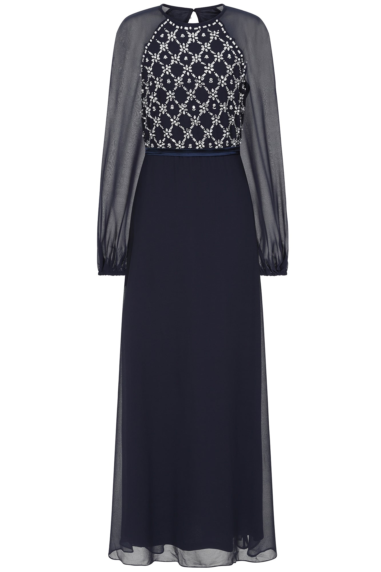 Valerie Embellished Maxi Dress - Navy