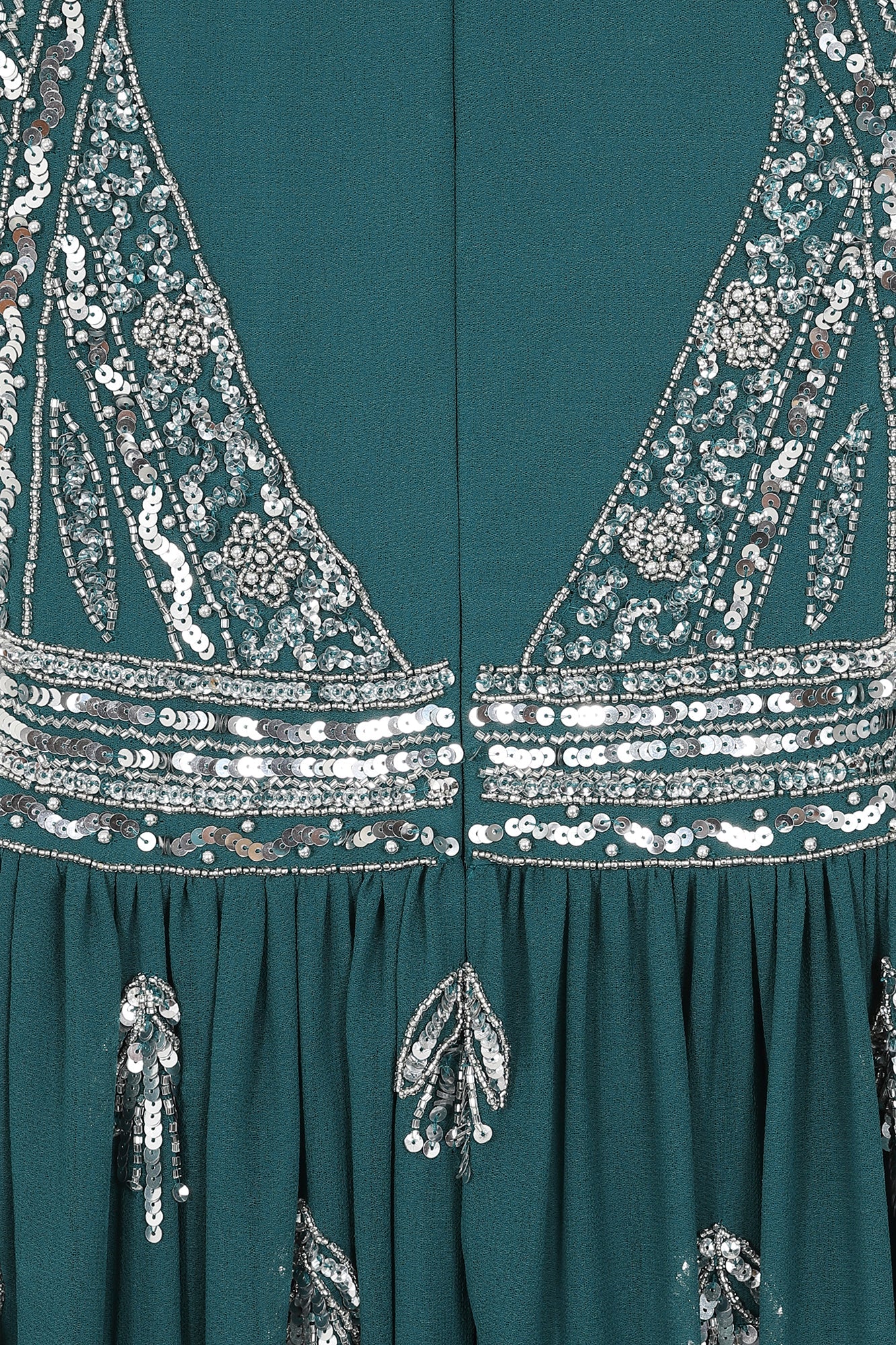 Veronica Embellished Maxi Dress - Deep Teal 