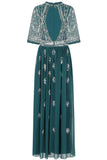 Veronica Embellished Maxi Dress - Deep Teal 