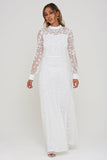 Willow Embellished Maxi Dress in White