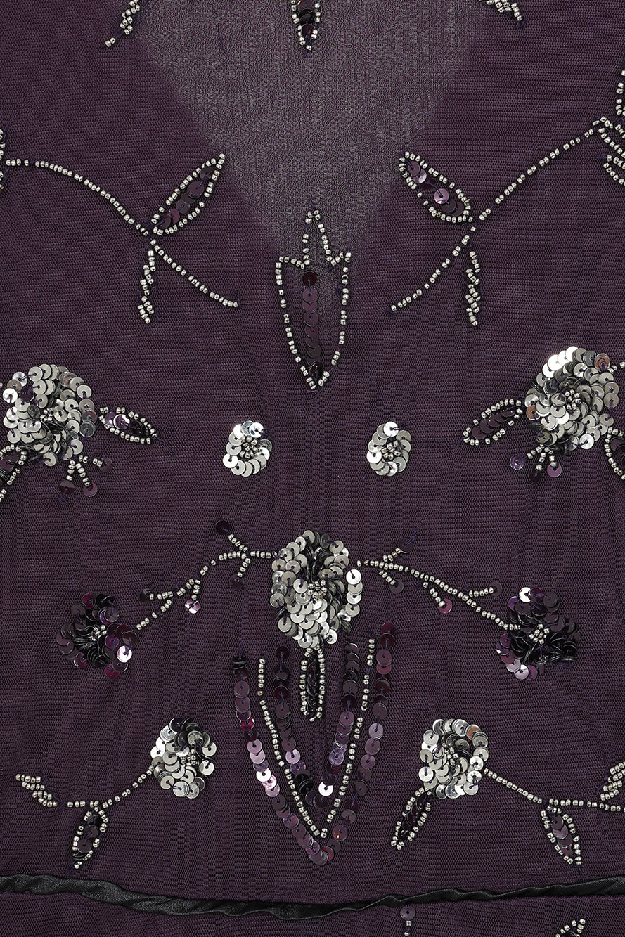 Willow Deep Purple Embellished Maxi Dress