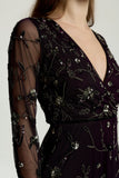 Willow Deep Purple Embellished Maxi Dress