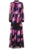 Zahara Black Floral Print Maxi Dress
